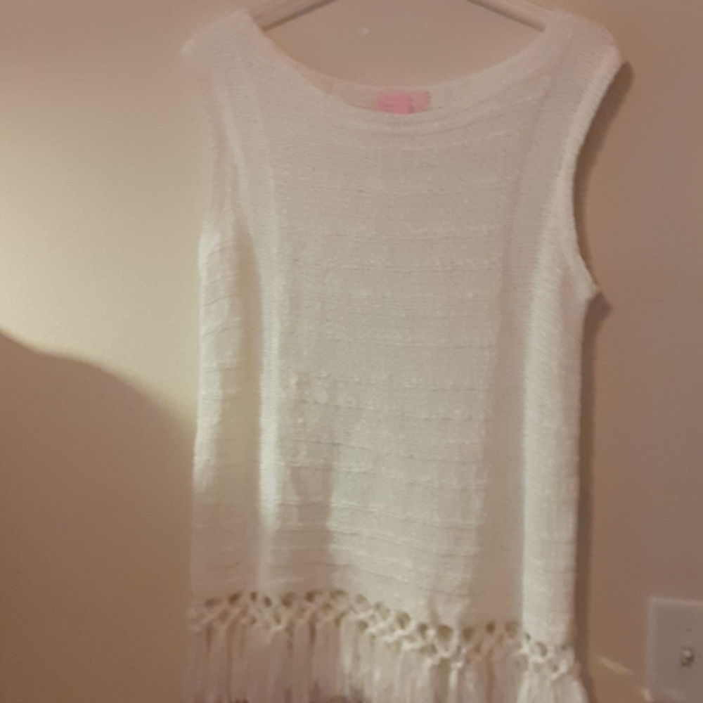 LILLY PULITZER LUCA SWEATER FRINGE BOTTOM